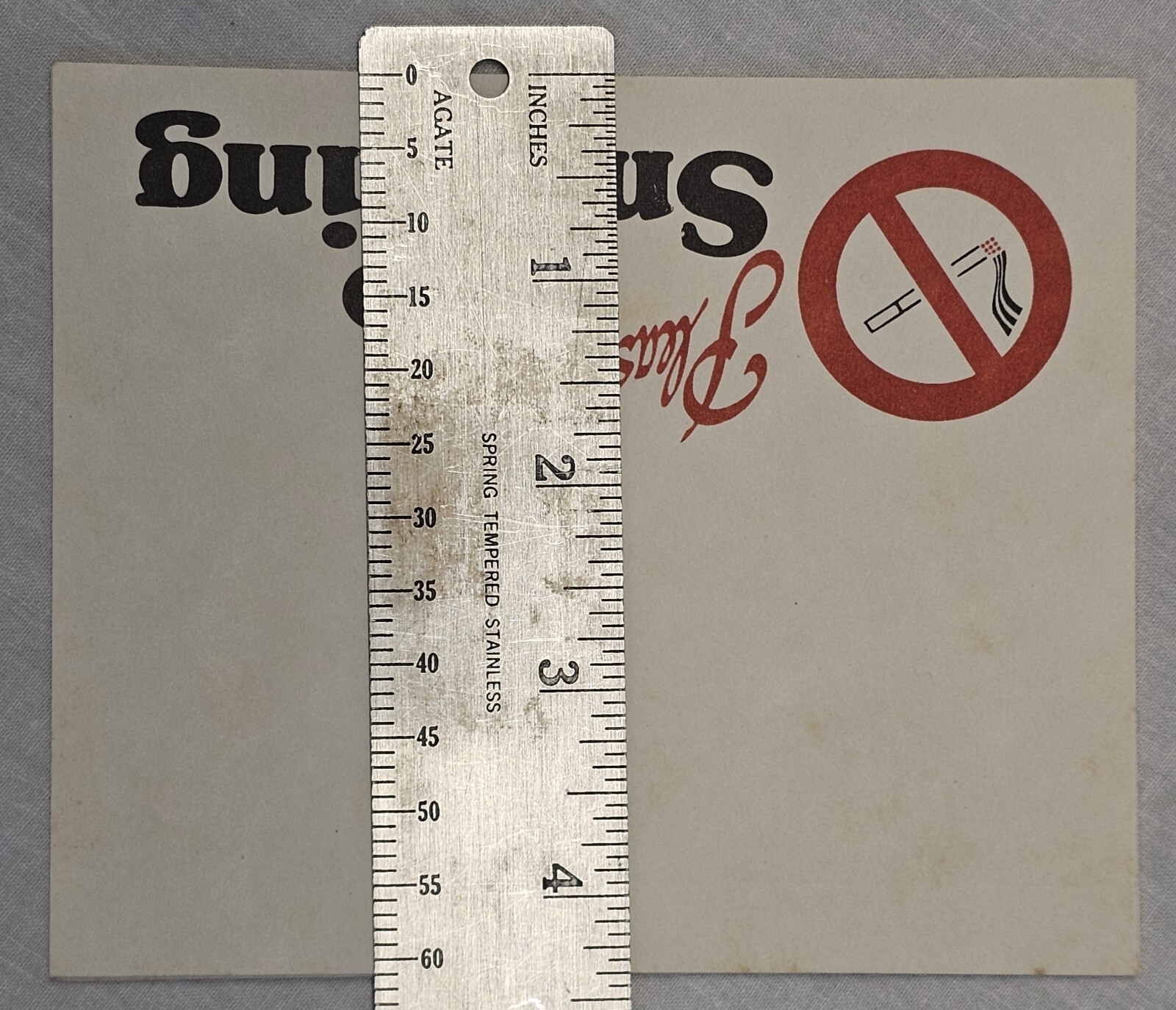 4 Vintage 4¼ » × 5¼ » Please No Smoking Foldable Sign Table Plaque Card Lot 1960&rsquo;s