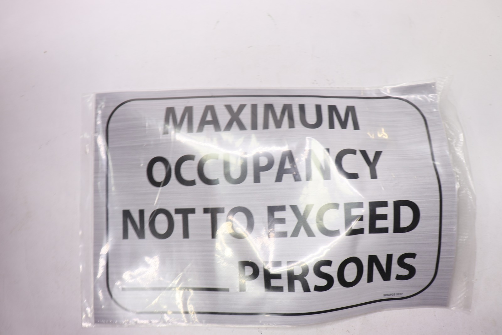 (2-Pk) Wrapco Maximum Occupancy Sign Self Adhesive Vinyl Stickers Decal 7&Prime; x 10&Prime;
