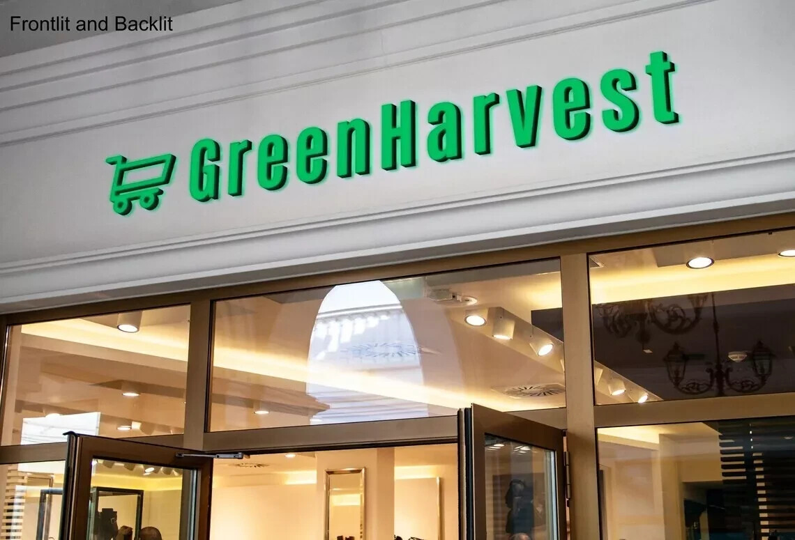 Custom 3D Channel Letters LED Frontlit/Backlit/Fulllit/Sidelit/Non-illuminated