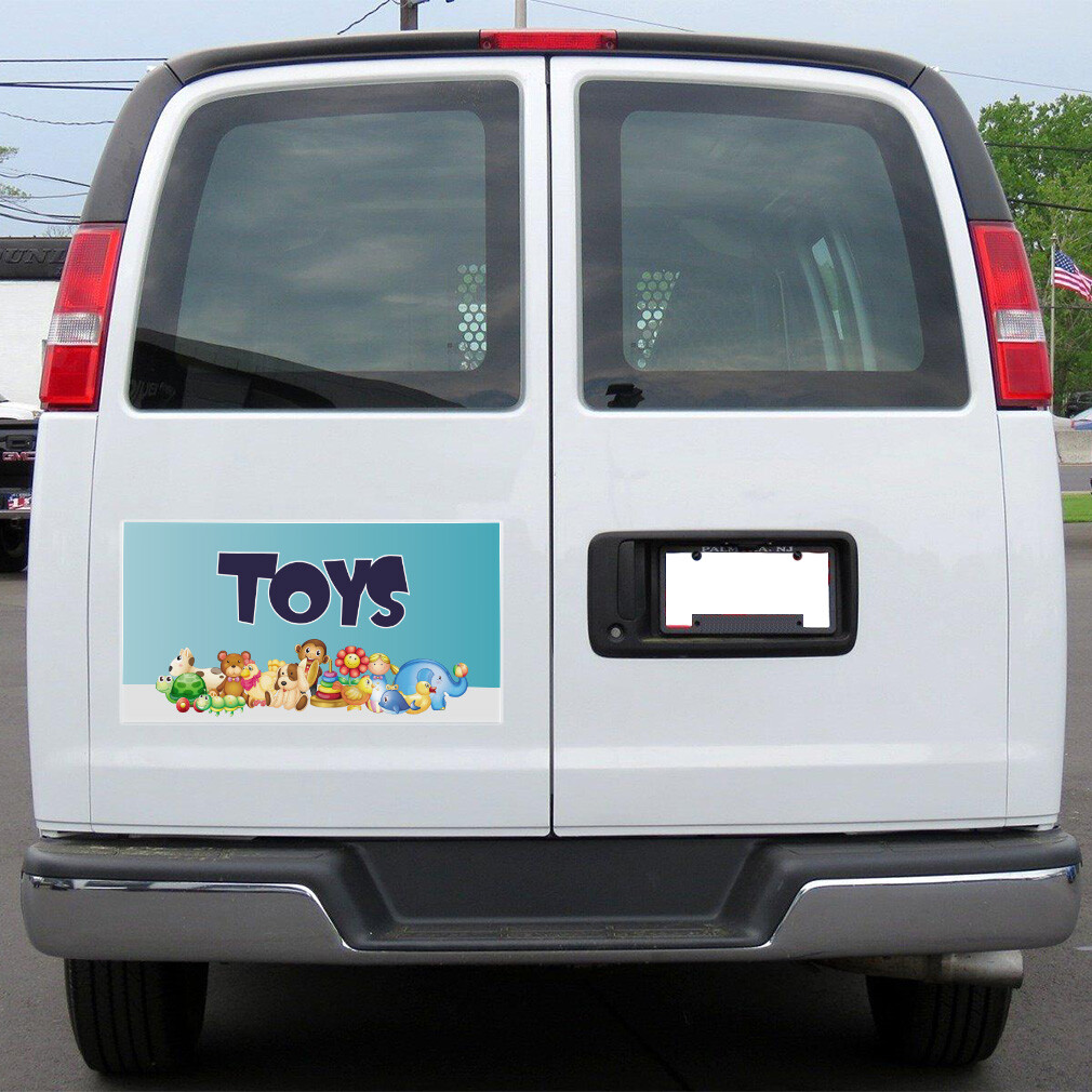Car Magnet Set of 2 Toys Outdoor Advertising Printing B Industrial Sign