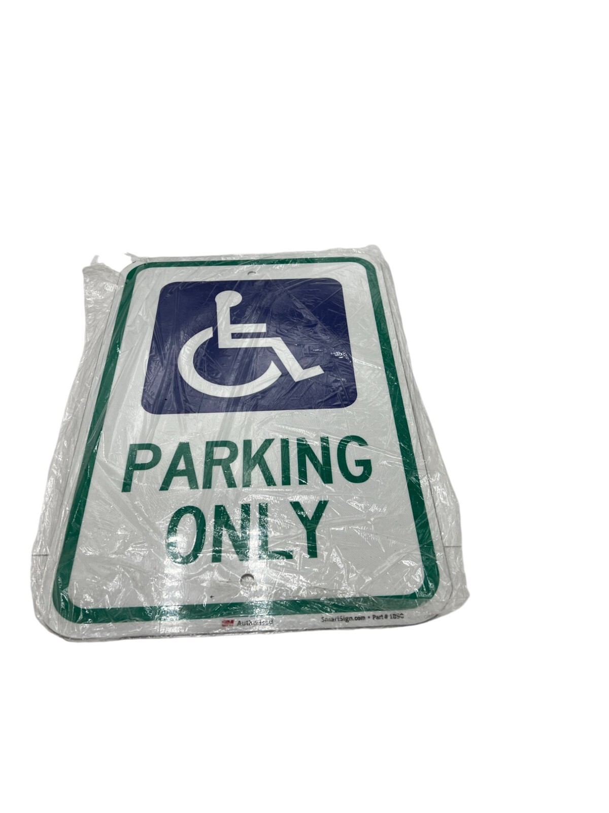 SmartSign 3M Reflective Sign, Legend »Parking Only » Aluminum 18&Prime; x 12&Prime; 1B9C