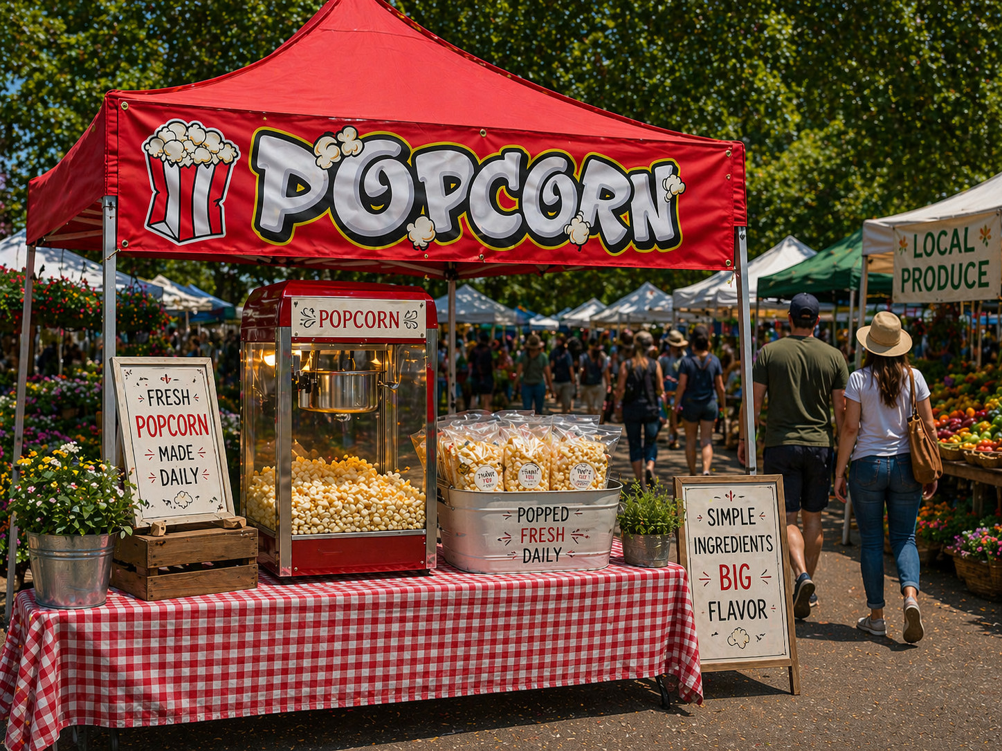 Popcorn Vinyl Banner Sign – Concession – 15oz Heavy Duty