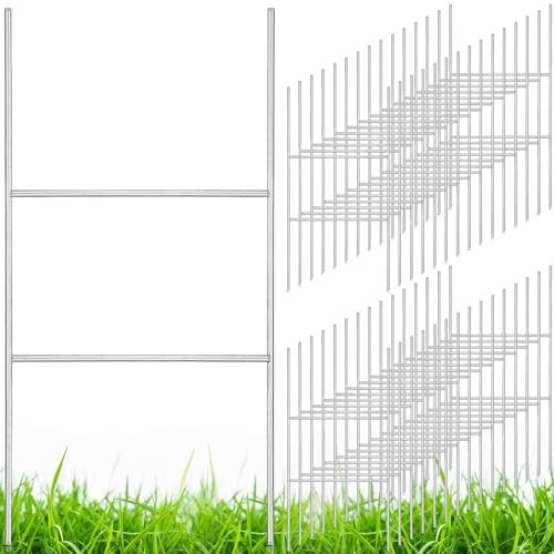 30 Pcs Yard Sign Stakes 20 Inch 10 Inch Galvanized Steel H Frame Heavy Duty