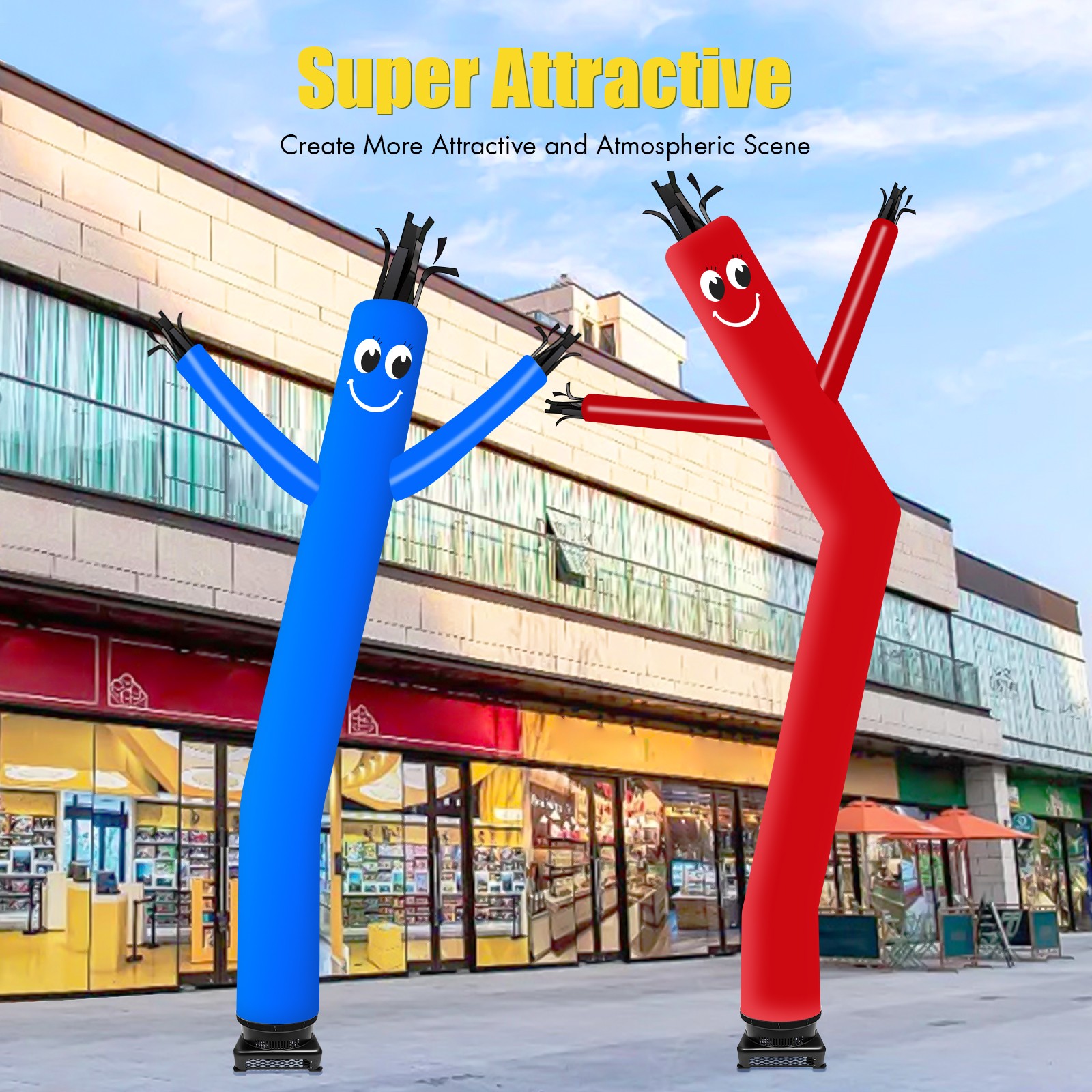 17.7 Inch Air Tube Man Wavy Wind Dancer Inflatable Blower Fan for Advertising