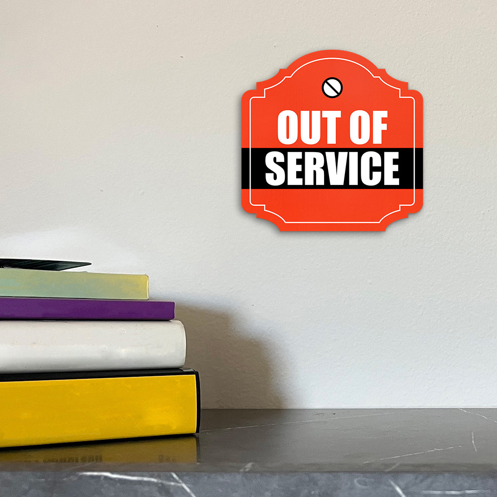 Heritage Plus Out of Service Wall or Door Sign | Business Signage