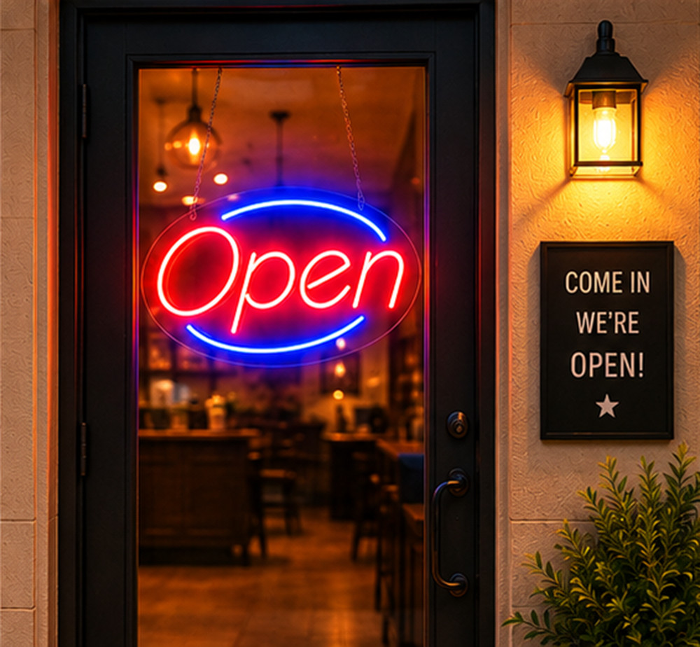 Open LED Neon Sign 28&Prime;L x 16&Prime;H #34020
