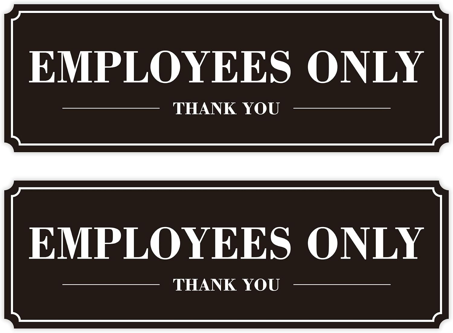 Employees Only Sign for Door, (2 Pack) Self-Adhesive Staff Only for Business Doo