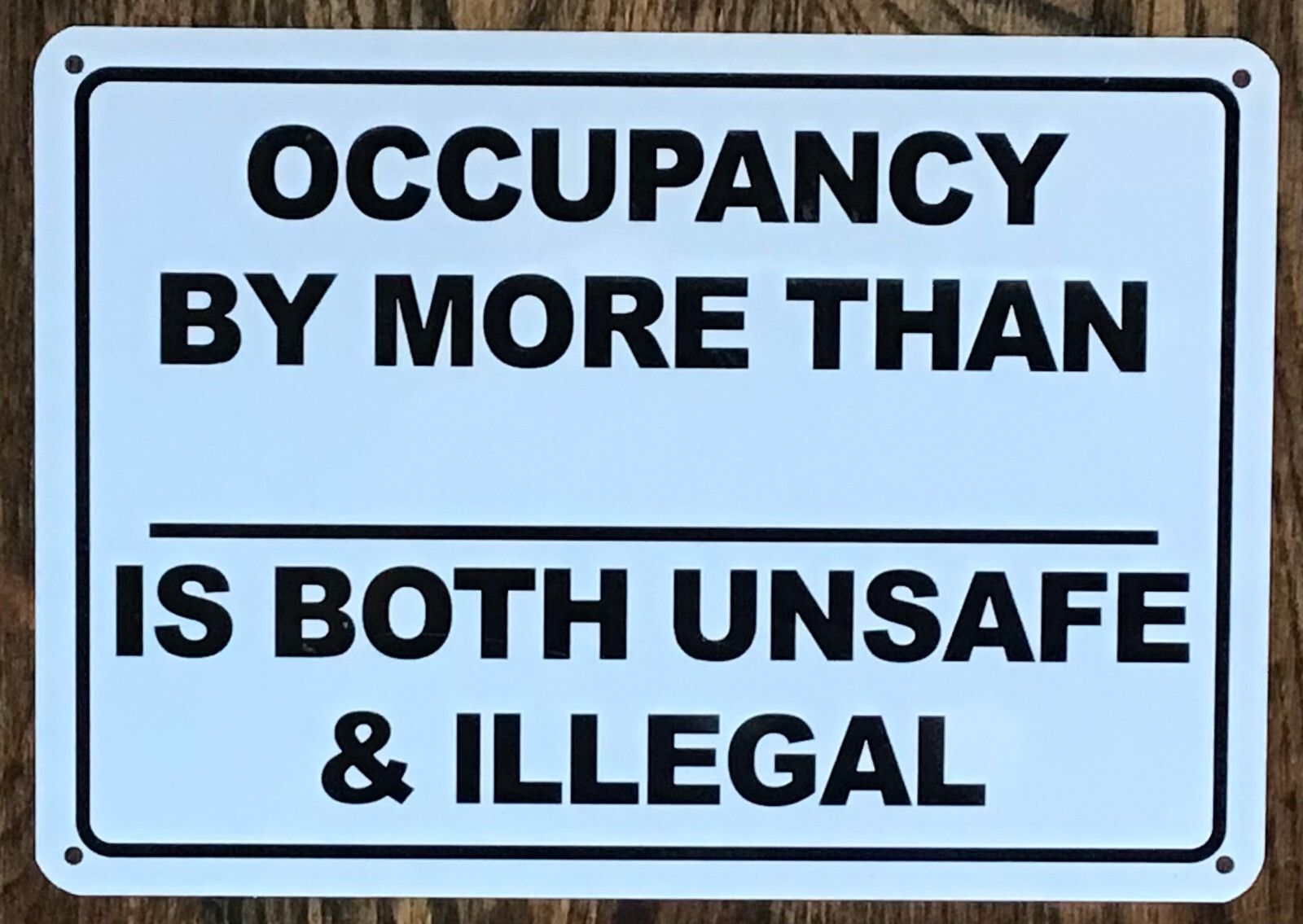OCCUPANCY BY MORE THAN SIGN (7X10,WHITE,ALUMINUM)