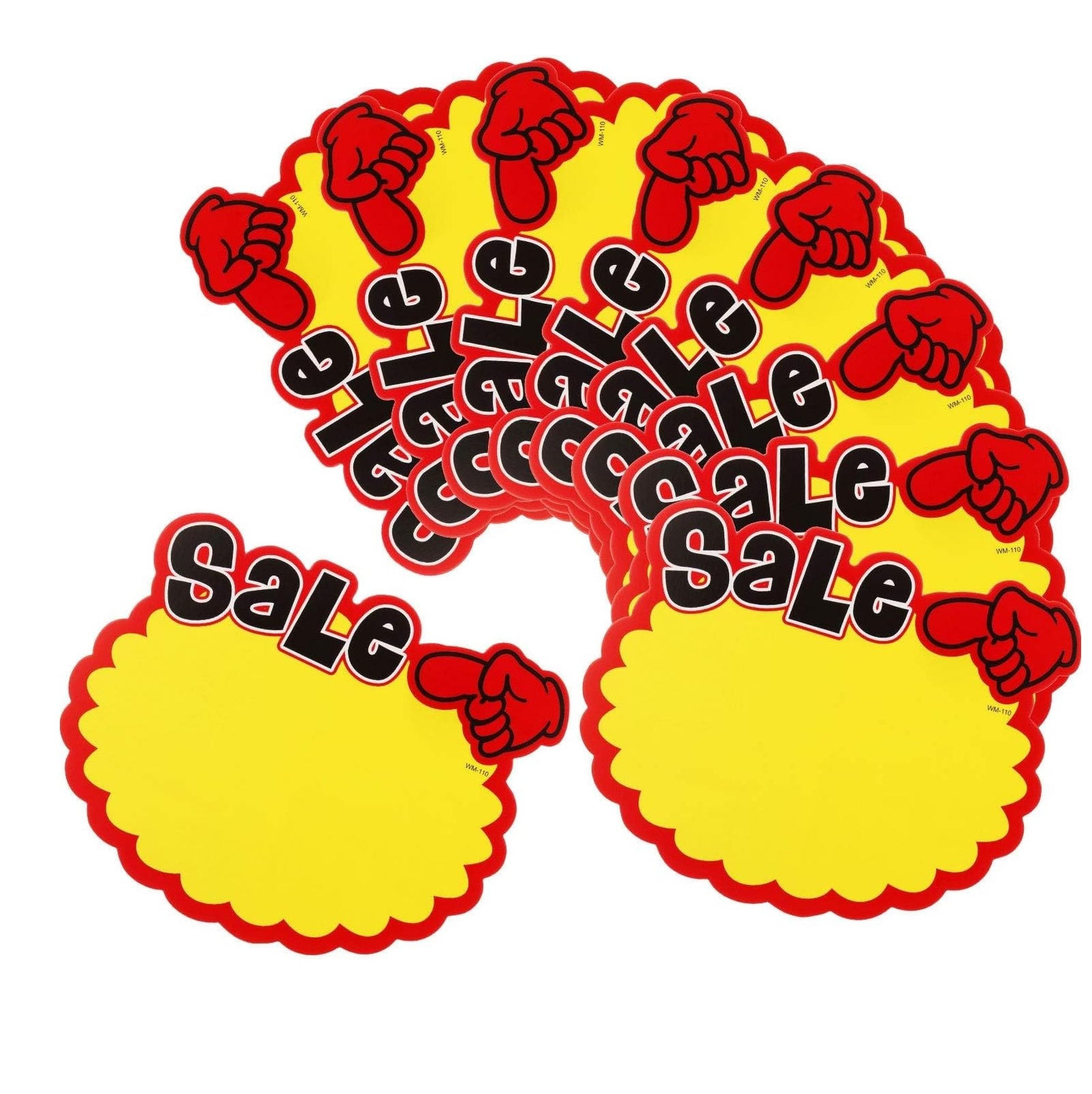 60 Pcs Starburst Sign Cards Sale Paper Signs Price Tags for Retail Store Garage
