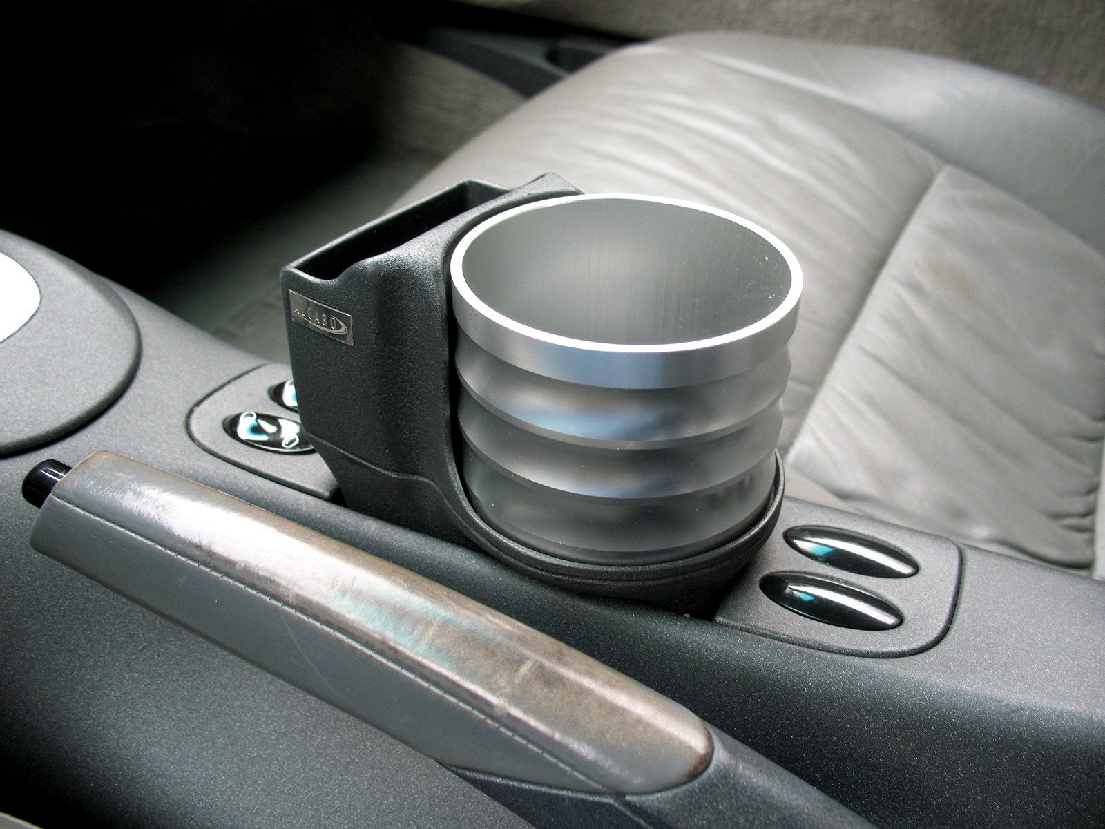 ALCABO Drink Holder, Black with Ring and Cup for Porsche 996/986 Left-Hand Drive