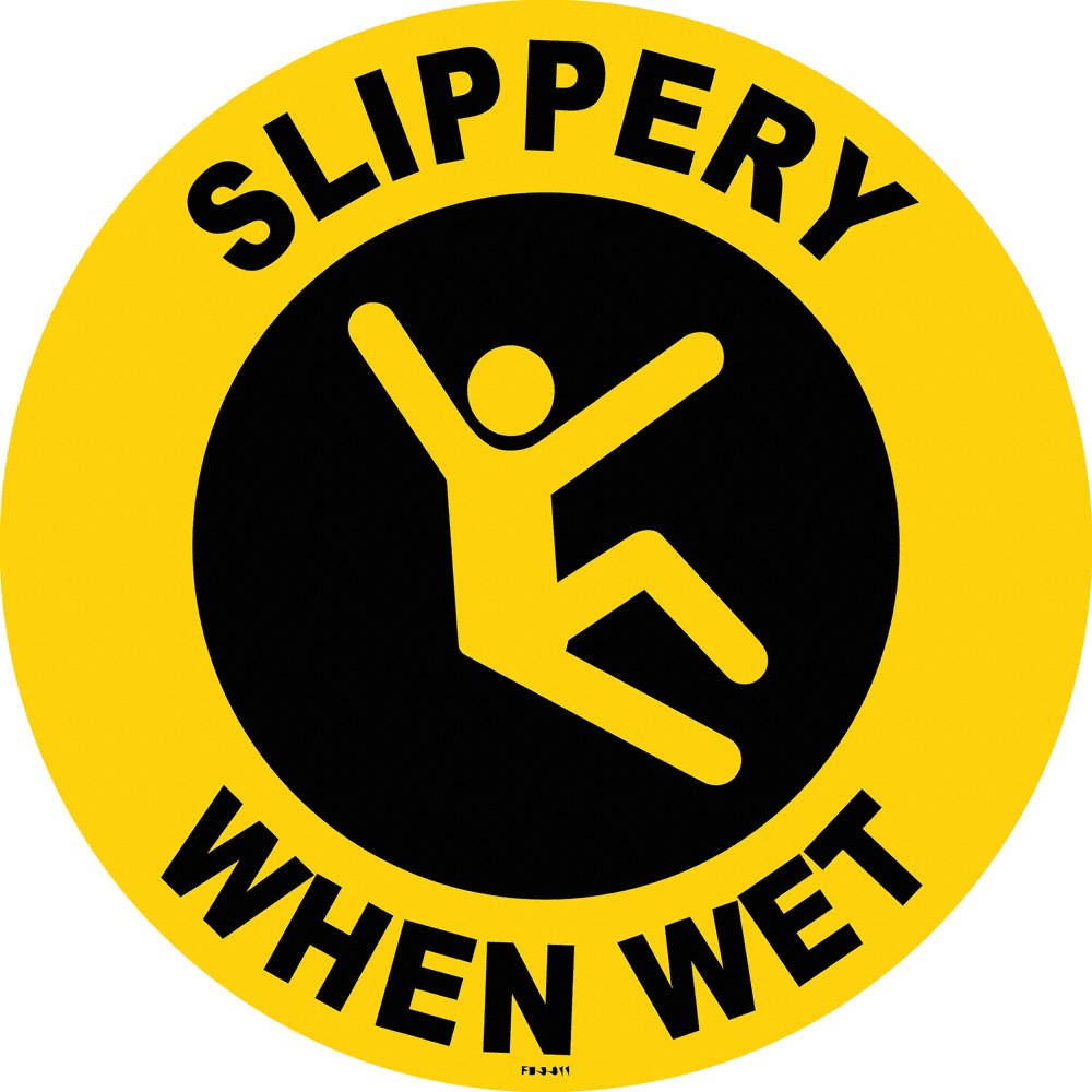 STRANCO INC FS-8-811 Anti-Slip Floor Sign,8 inx8 in,Vinyl,PK2 484P72