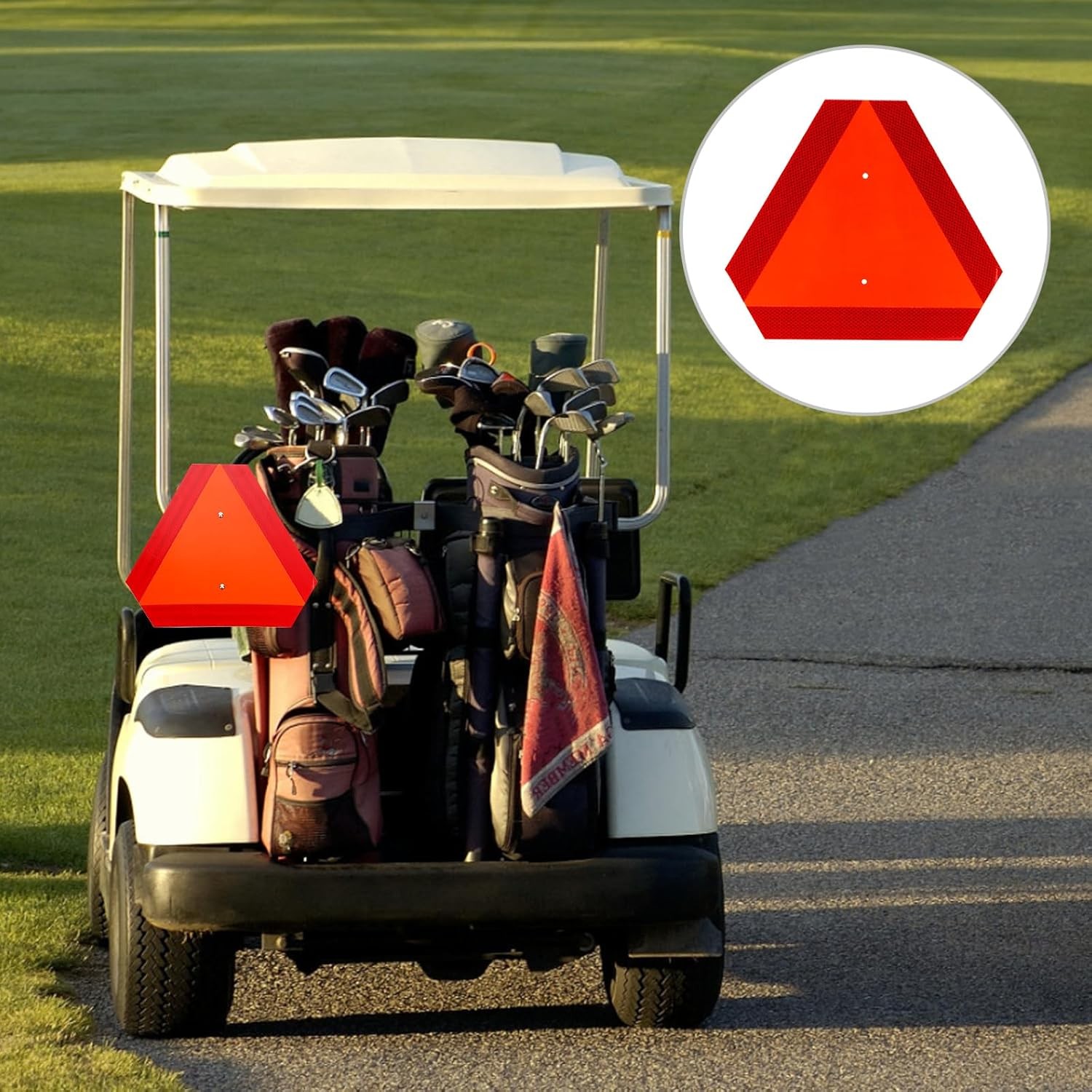 Slow Moving Vehicle Sign with Mounting Bracket Kit, Aluminum Slow Moving Vehicle