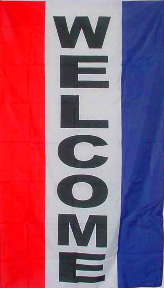 NEW 3X5FT VERTICAL WELCOME SIGN STORE FLAG superior quality