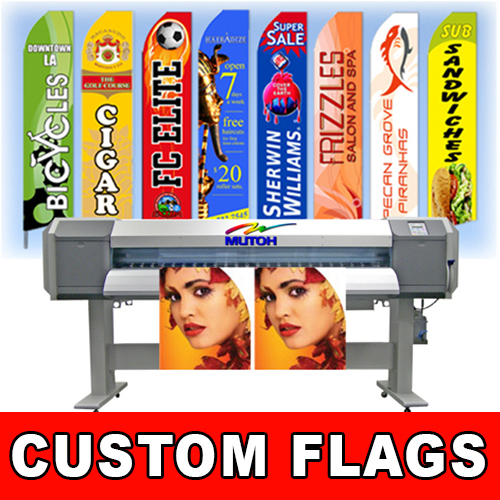 15&prime; Regular Print Custom Swooper Advertising Flag Feather Banner + Pole & Spike