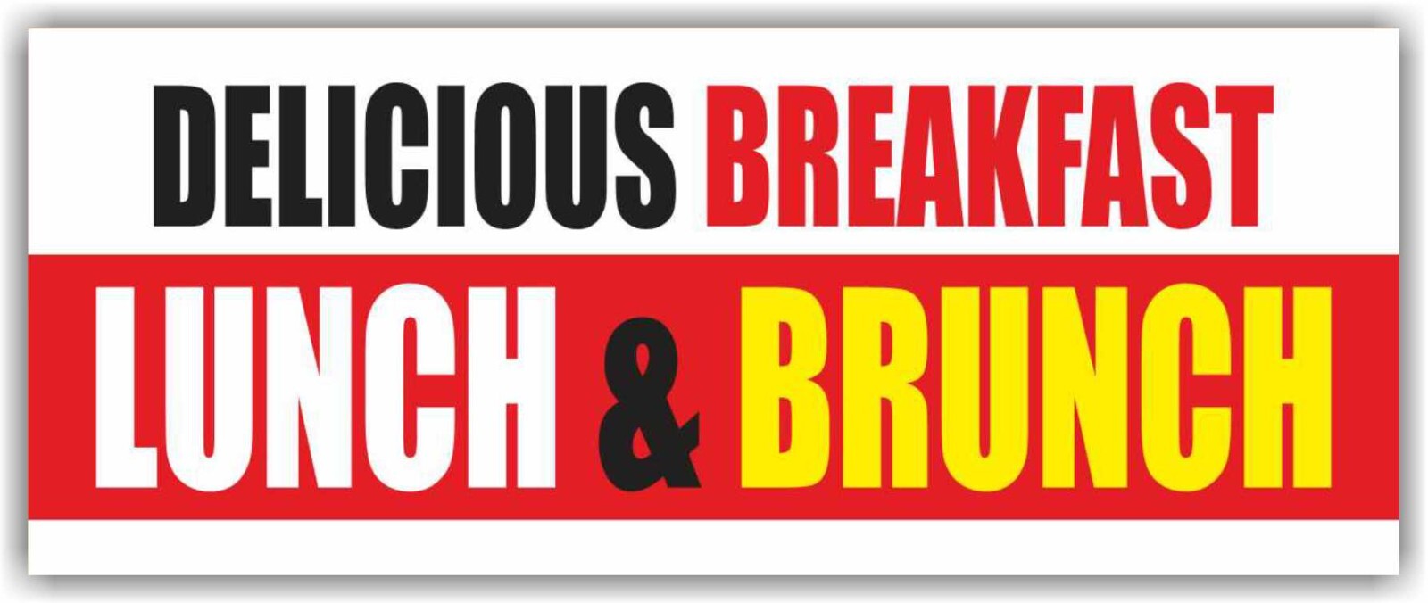 DELICIOUS BREAKFAST LUNCH & BRUNCH Advertising Banner Vinyl Mesh Sign food drink
