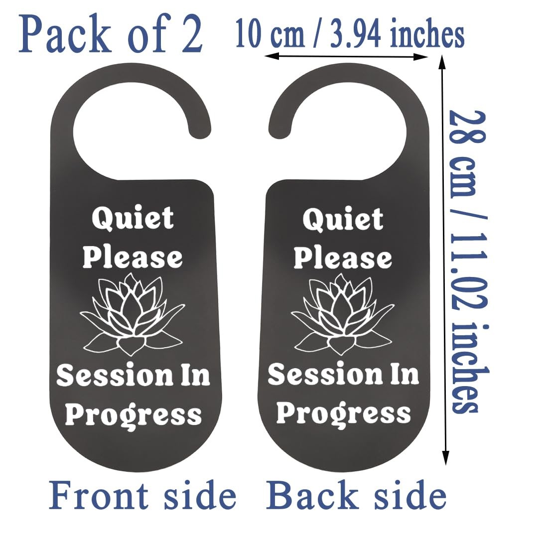 2 PCS Do Not Disturb Door Hanger Sign Quiet Please Session In Progress Home