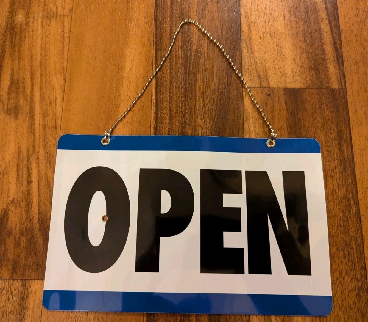Business Sign Open/Closed With Clock & Chain 9.5&Prime;X6&Prime;