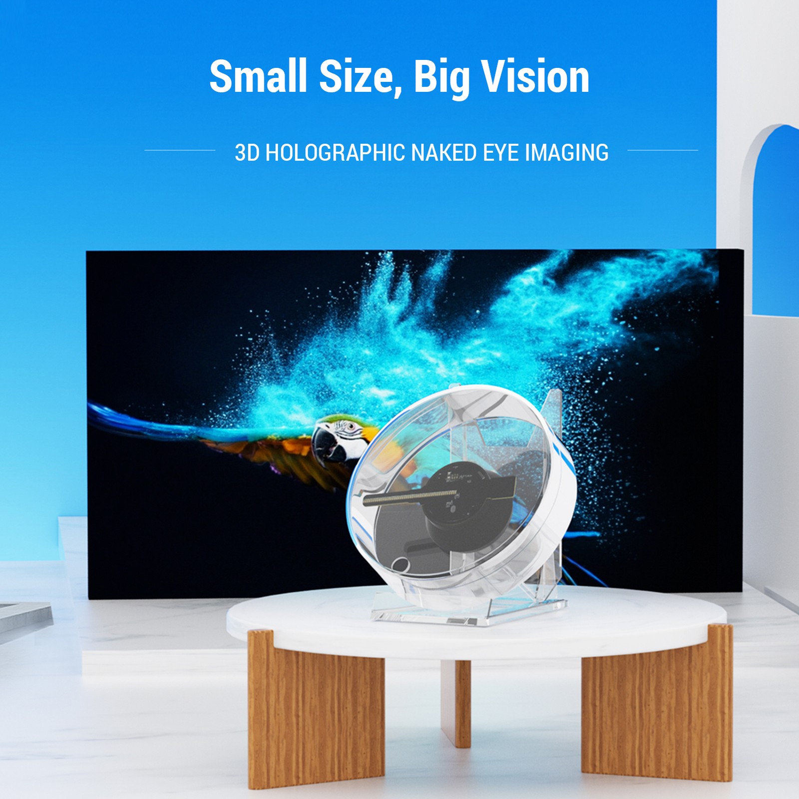 3D Hologram Fan 11cm LED Holographic Projector Advertising Machine PGCF