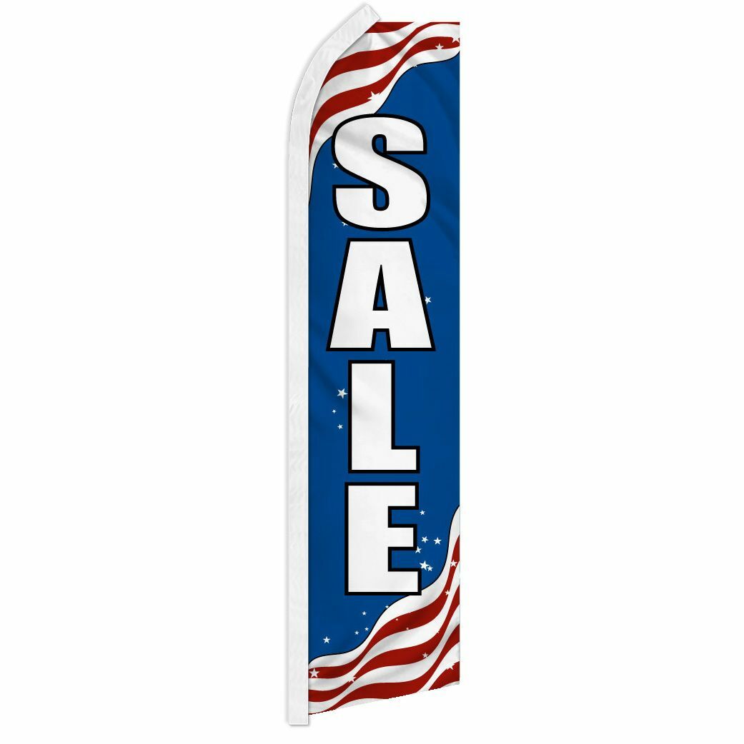 « SALE » advertising super flag swooper banner business discount patriotic usa