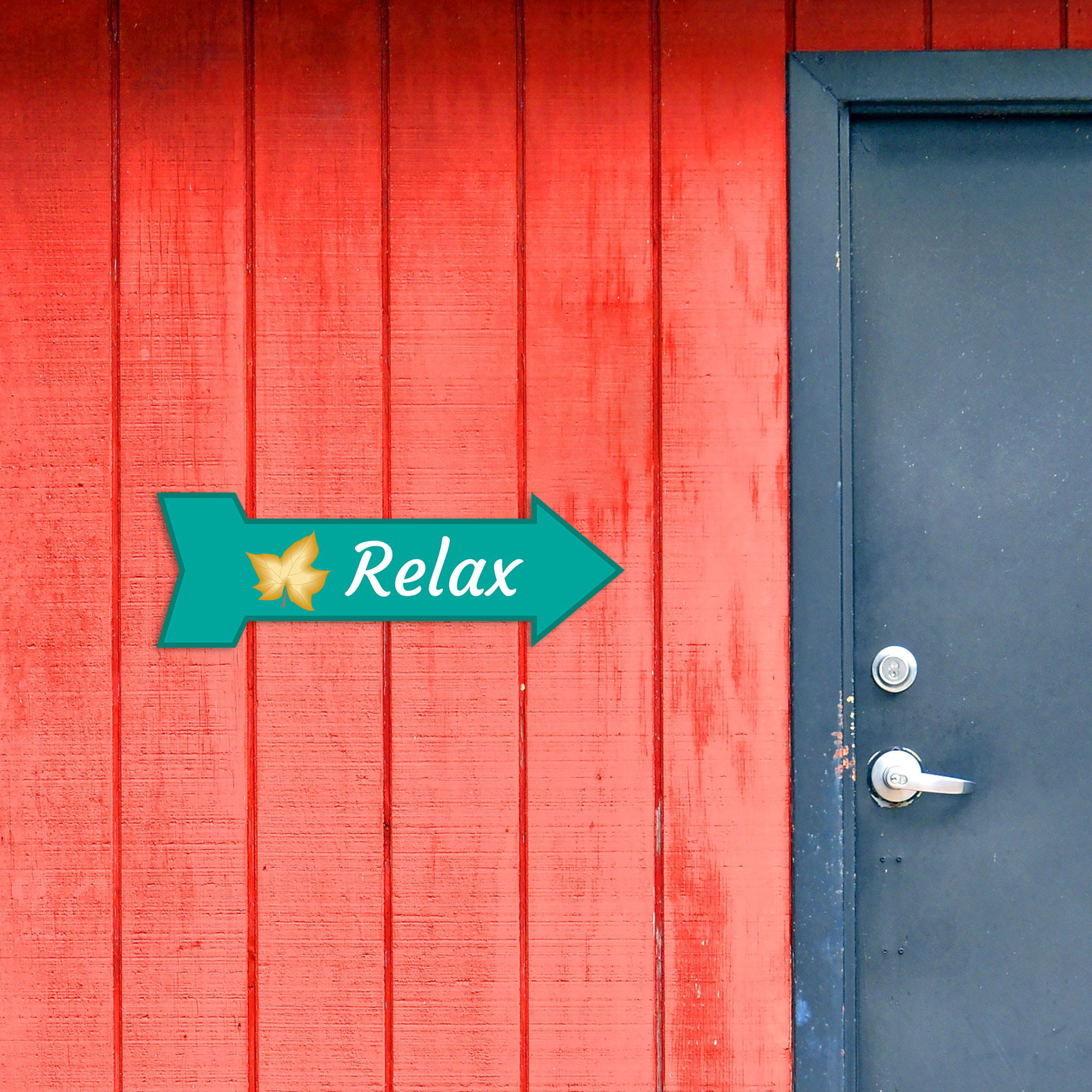 Arrow Shape Relax 12×4&Prime; Wall or Door Sign | Home Decor | Spa Signage