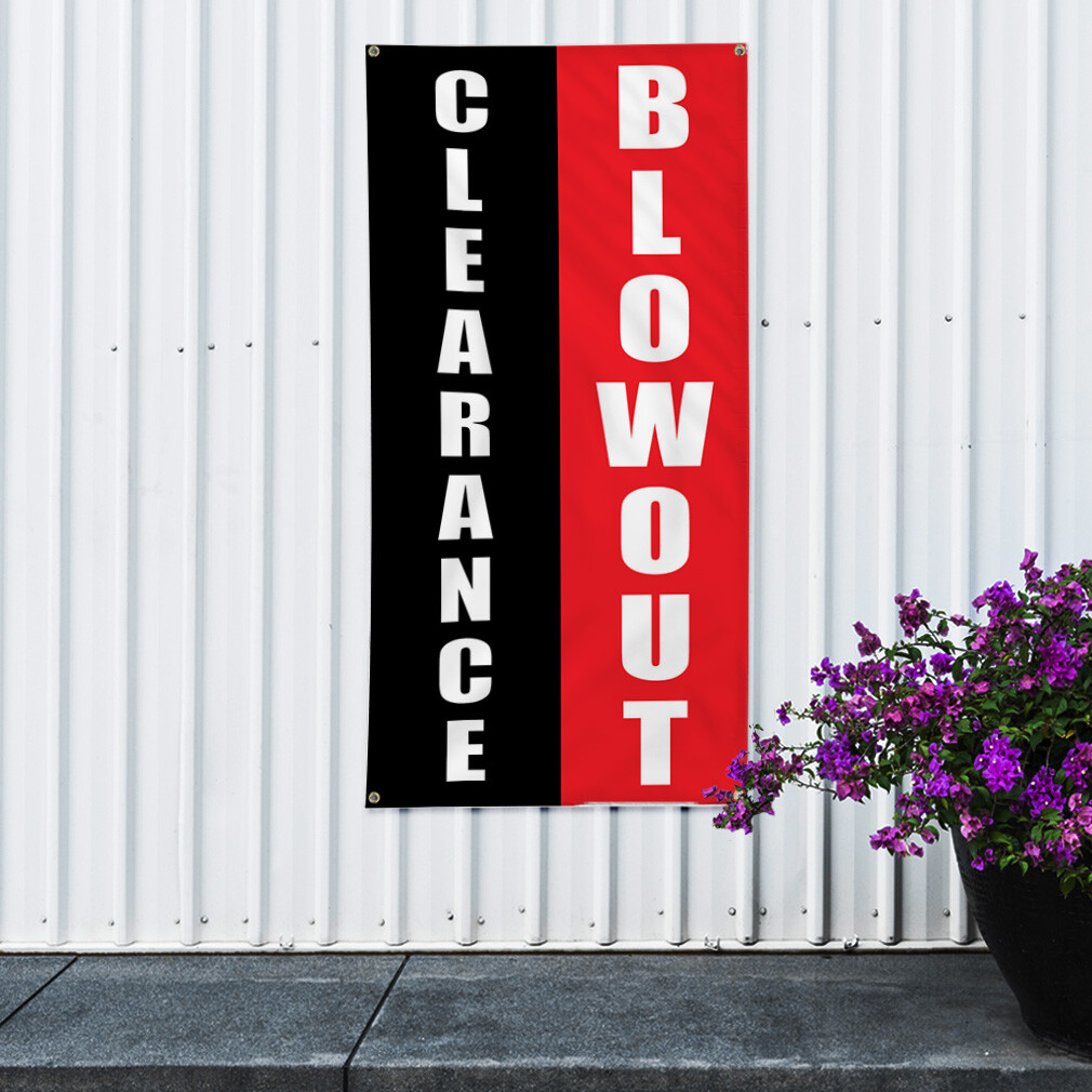 Vertical Vinyl Banner Multiple Sizes Closing out Blowout Promotion Business
