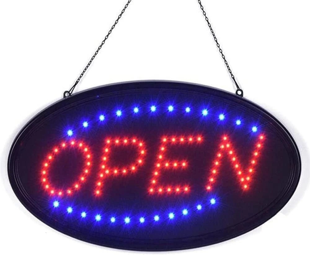 Attract Customers with 19&Prime; x 10&Prime; LED Open Sign – Wall-Mountable, Stylish Design