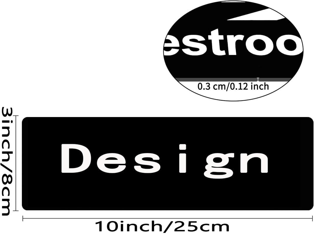 10×3 Inch Black Acrylic Sign High Visibility Easy Installation for Home or Of…