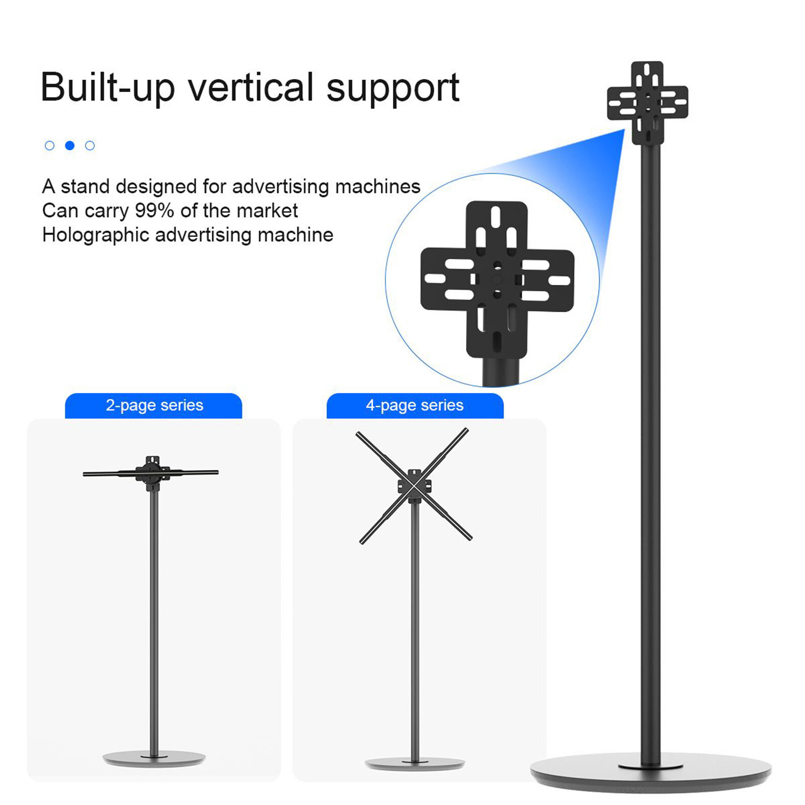 Universal Stand for 3D Holographic Fan Advertising Elevating Detachable 140.5cm