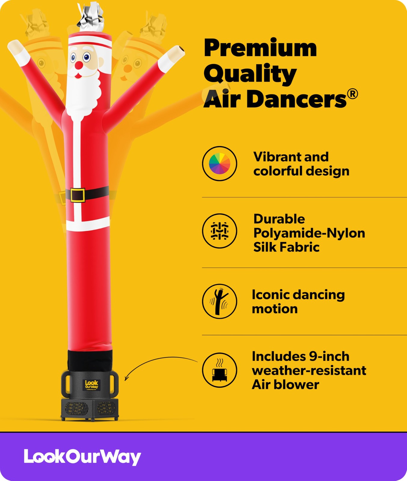 Air Dancers Inflatable Tube Man Attachment | 7ft Tall Set | Wacky Waving Chri…