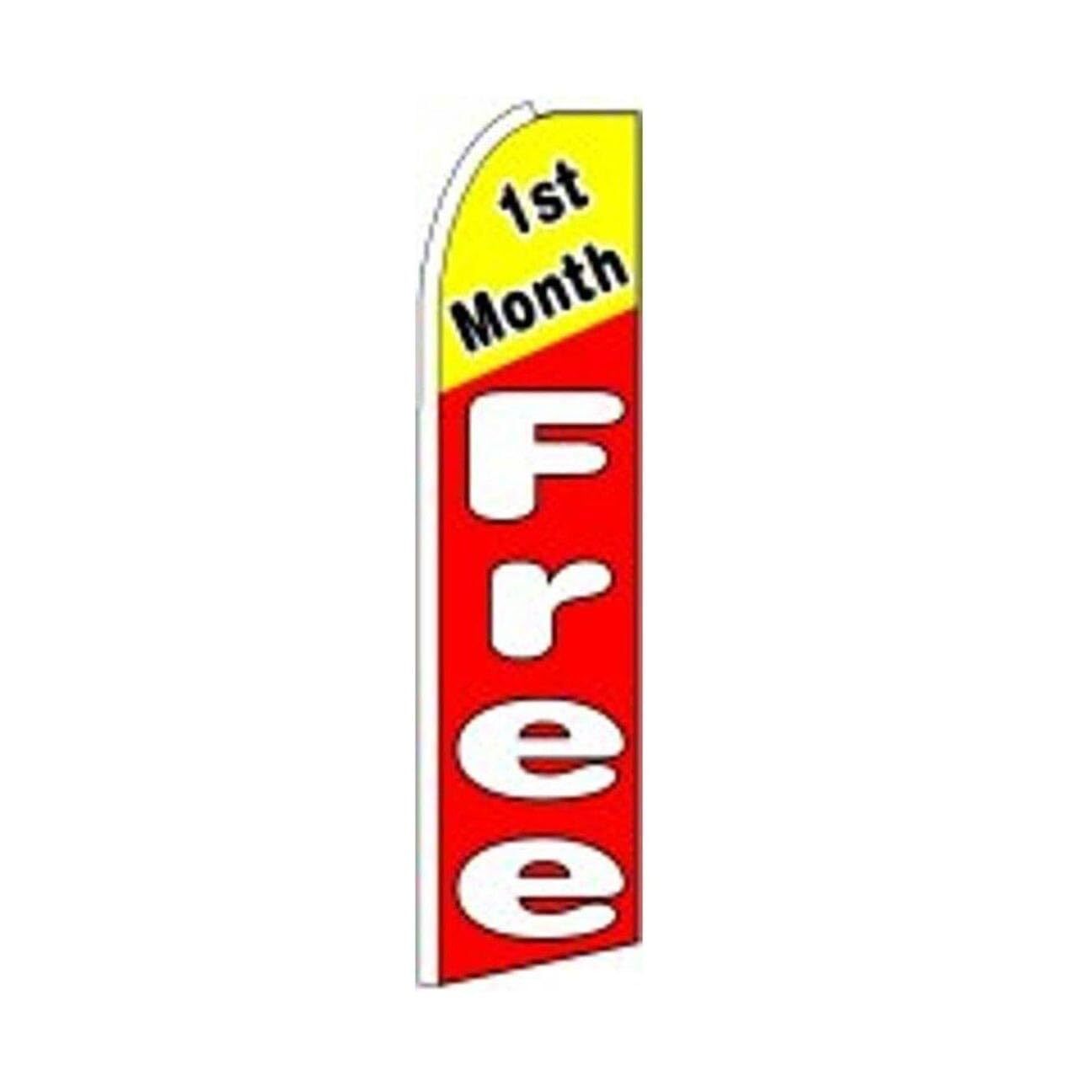 1St Month Free Swooper Flutter Feather Flag | 3ft W x 11.5ft Tall