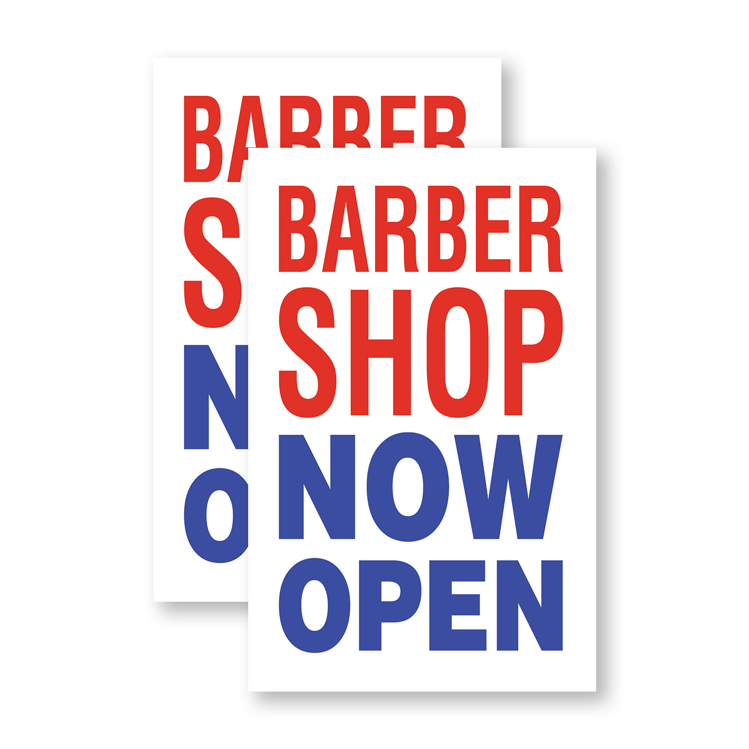 Barber Shop Now Open Heavy Duty A-Frame Sidewalk Sign Salon Grand Opening Walk