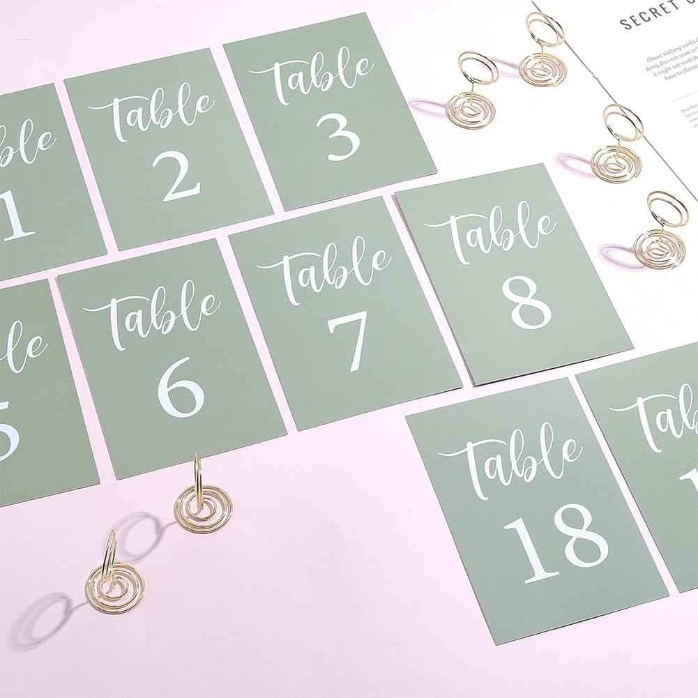 31PCS Table Number Holders and 1-30 Wedding Table Numbers Card for Wedding Re…