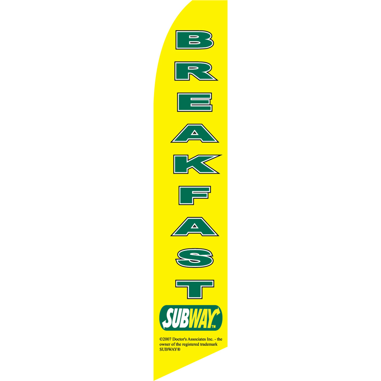Subway Breakfast 2 1/2 ft X 11 1/2 ft Swooper Flag (Hardware Sold Separately)
