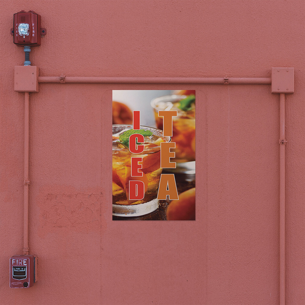 Door Decals Vertical Vinyl Stickers Multiple Sizes Iced Tea Restaurant Food Bar