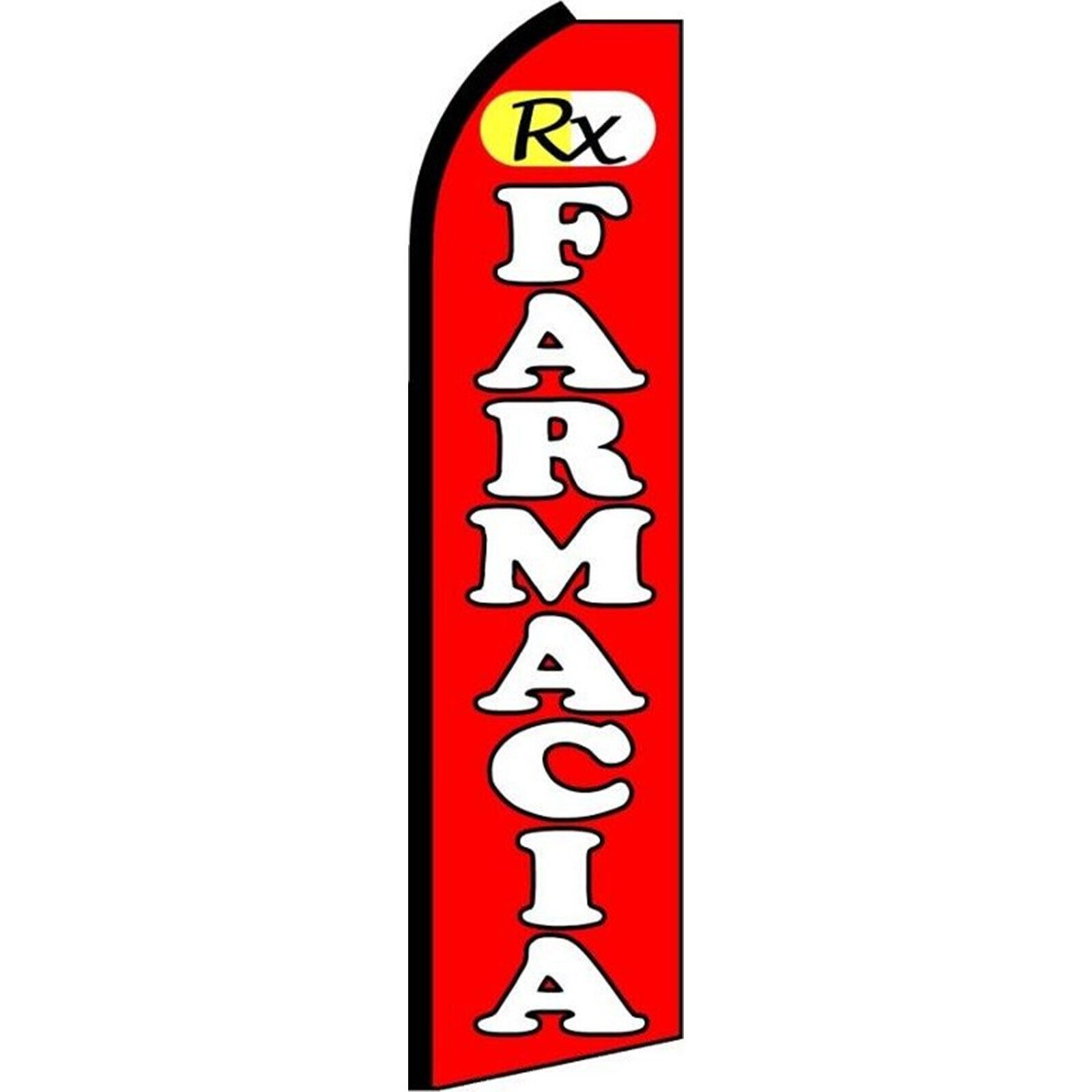 NeoPlex Rx Farmacia 2 1/2 Ft. X 11 1/2 Ft. Windless Swooper Feather Flag