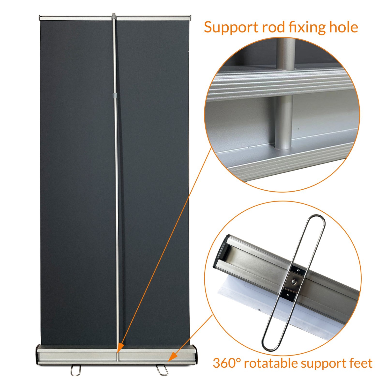 Heavy-Duty Standard Retractable Roll Up Banner Stand 24&Prime; 31.5&Prime; 33.5&Prime; 36&Prime; 40&Prime; 60&Prime;