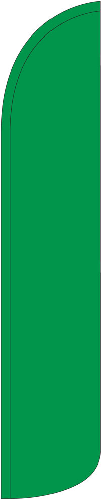 Solid Green Windless Full Sleeve Swooper Flag Feather Banner