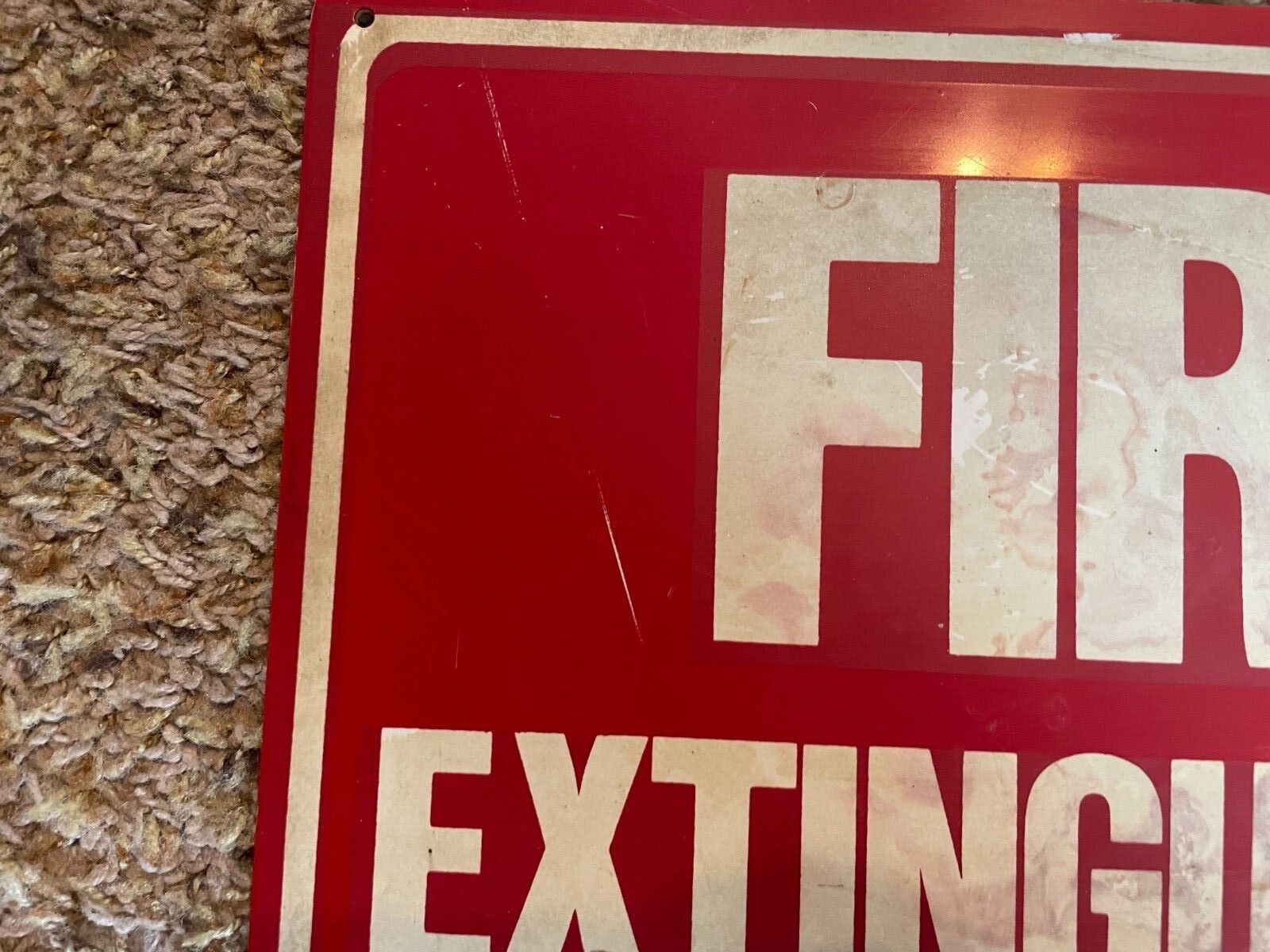 FIRE EXTINGUISHER Rigid Plastic Sign 14&Prime; x 10&Prime;
