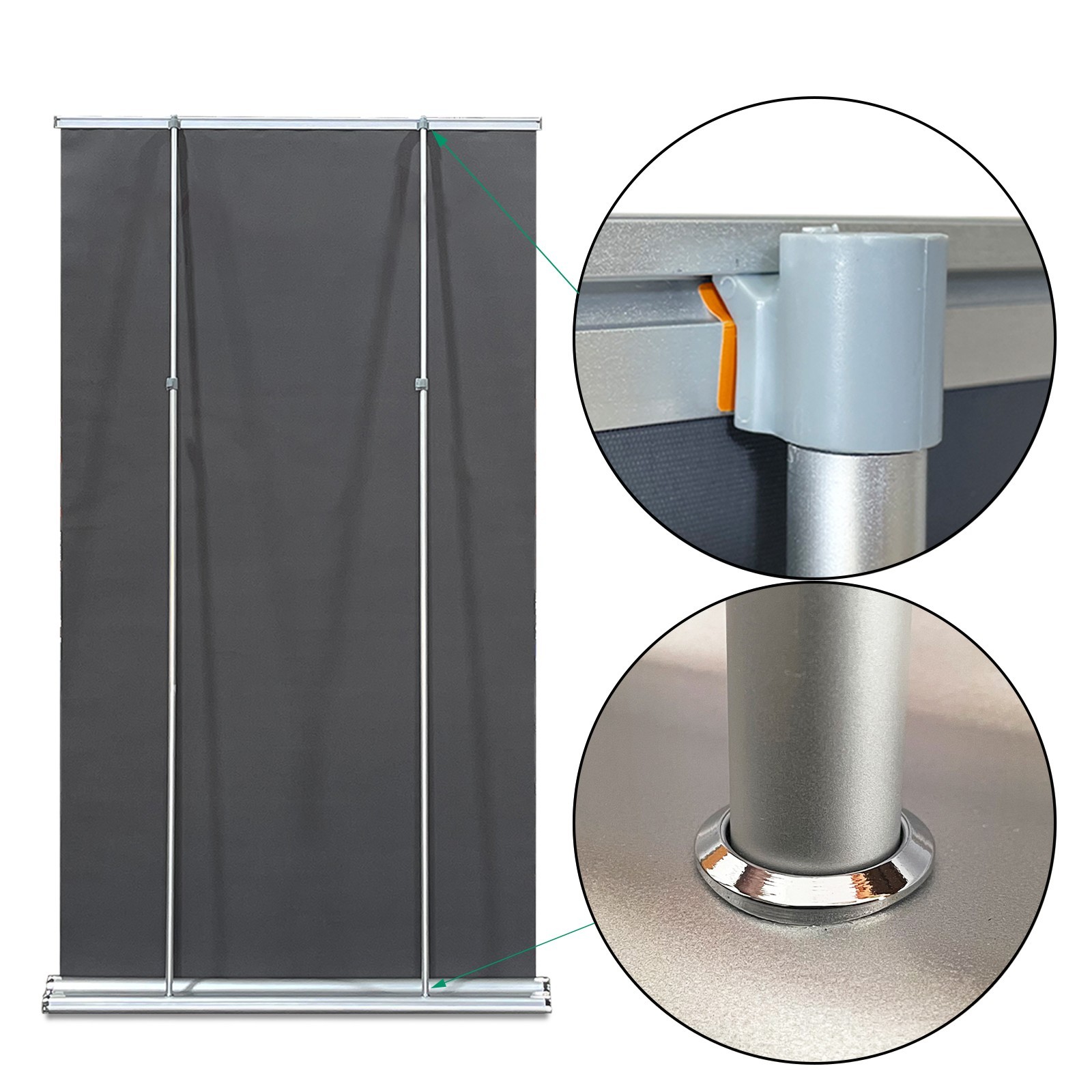 Deluxe Retractable Banner Stand 18&Prime;24&Prime;33.5&Prime;36&Prime;48&Prime;60&Prime;W (Stand ONLY) Widened Base