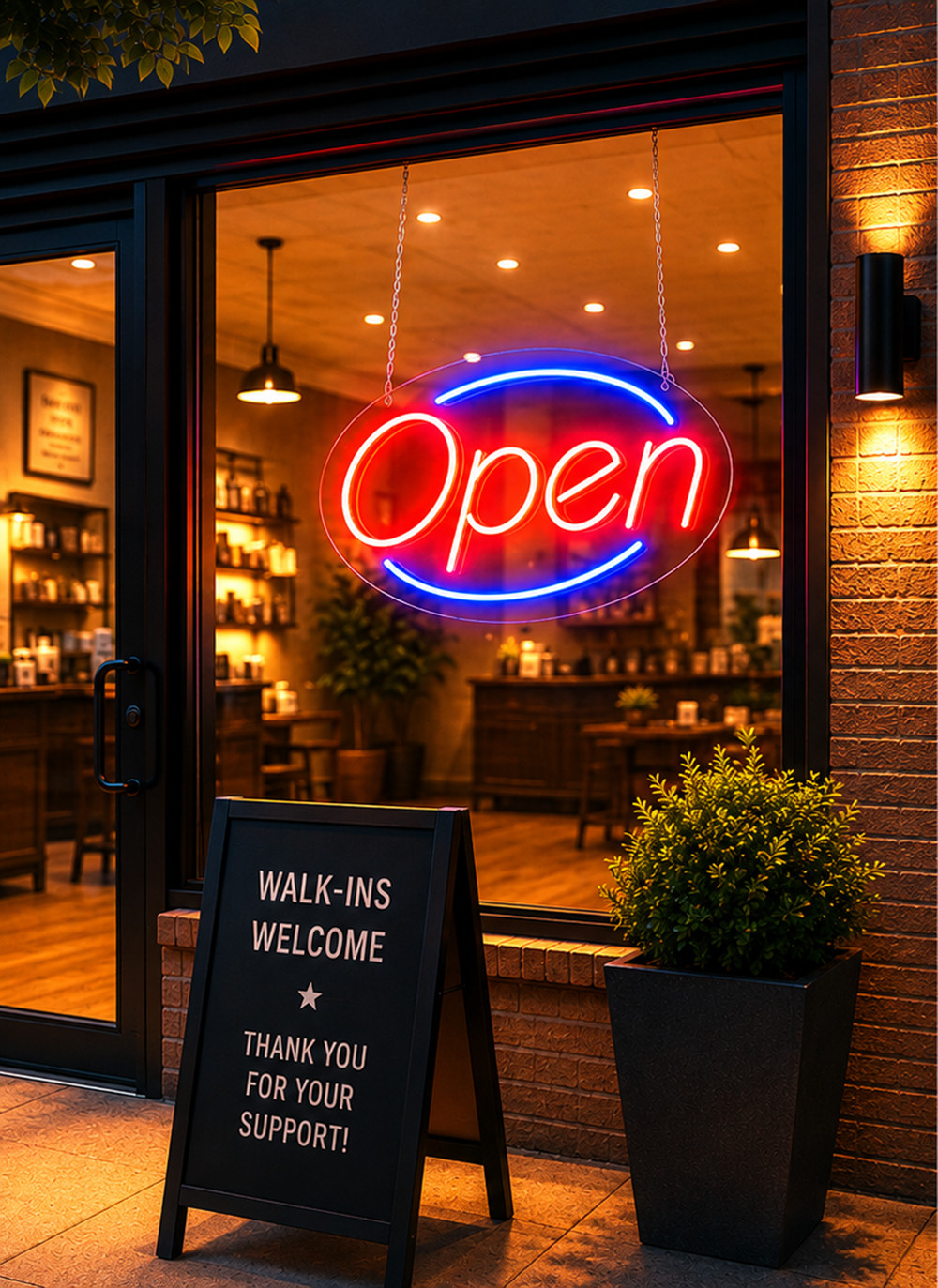 Open LED Neon Sign 28&Prime;L x 16&Prime;H #34020