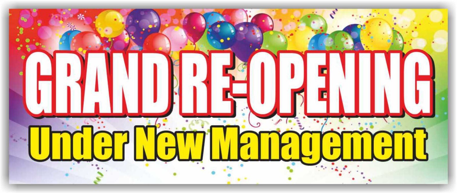 GRAND RE-OPENING Under New Management Advertising Banner Vinyl Mesh Sign hiring