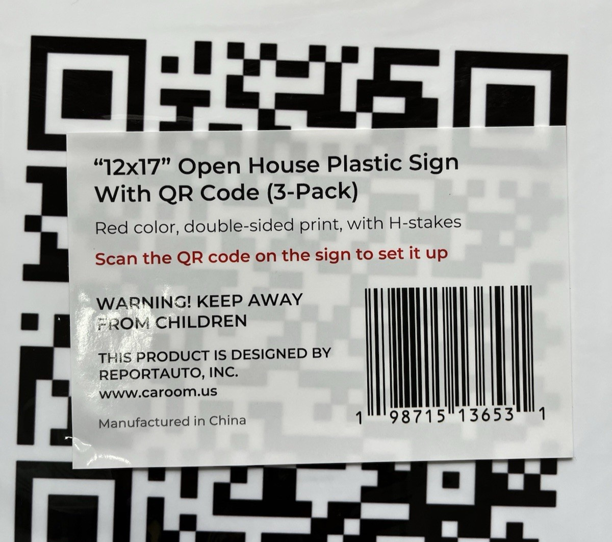 12 » x 17 » Open House Signs for Real Estate (3-Pack)