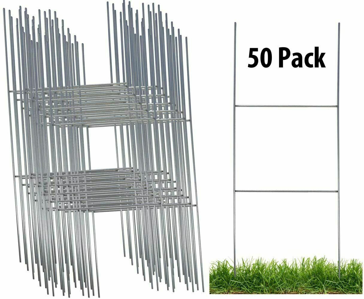 Sturdy Metal H Frame Wire Step Stakes for Yard Signs(8 x 23 inch) NO SIGNS 4MM