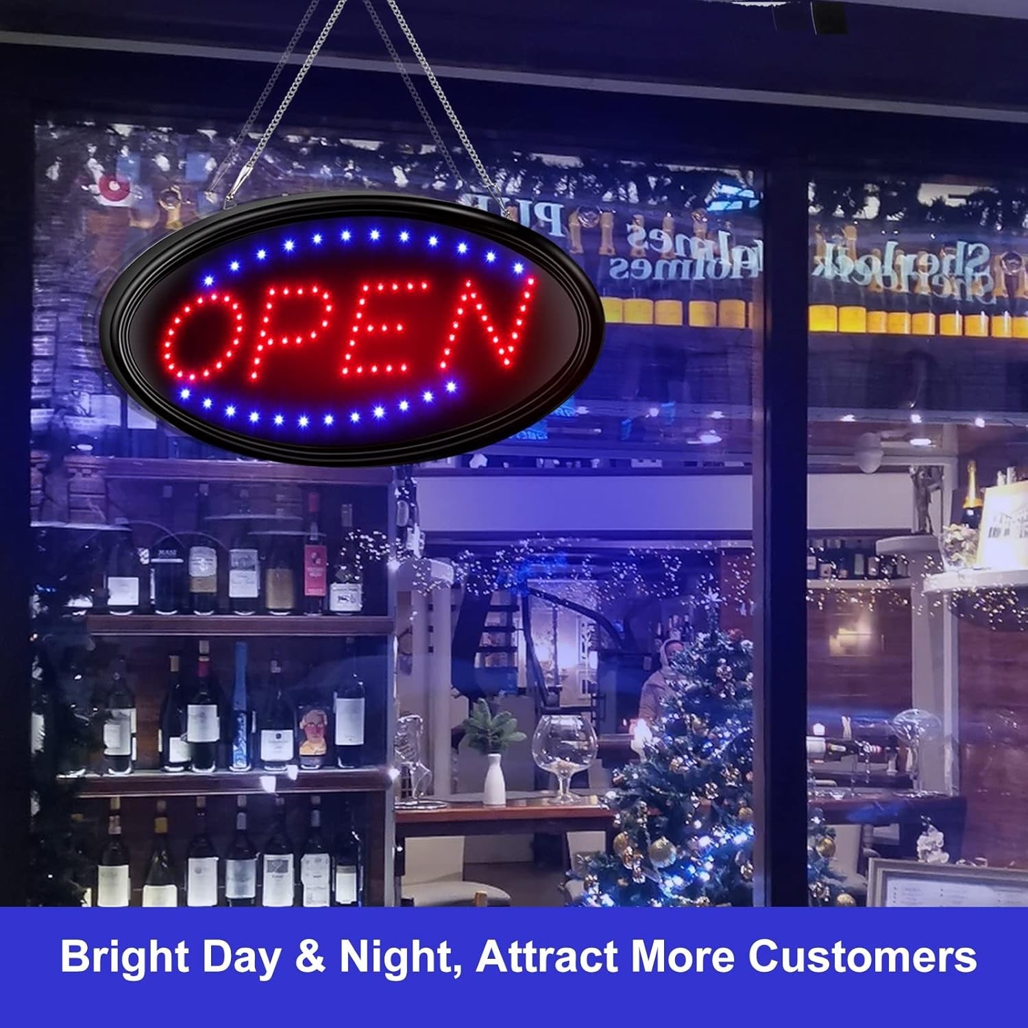 Remote-Controlled Electric Open Sign – Ultra Bright LED for Bar, Cafe, Hotel