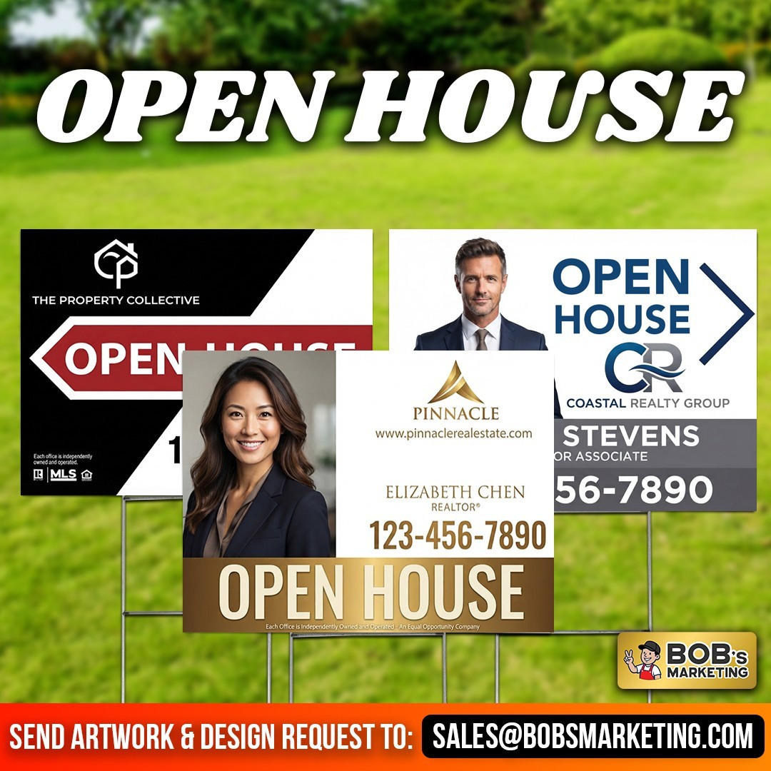 20 Pack Custom Yard Signs 24×18 Full Color Wholesale Printing + Metal H Stakes