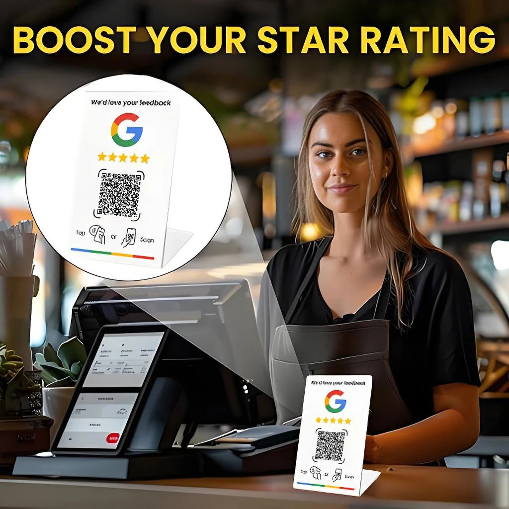 Programmable NFC215 for Google Review Card NFC Station Table 13.56Mhz QR Code Ca