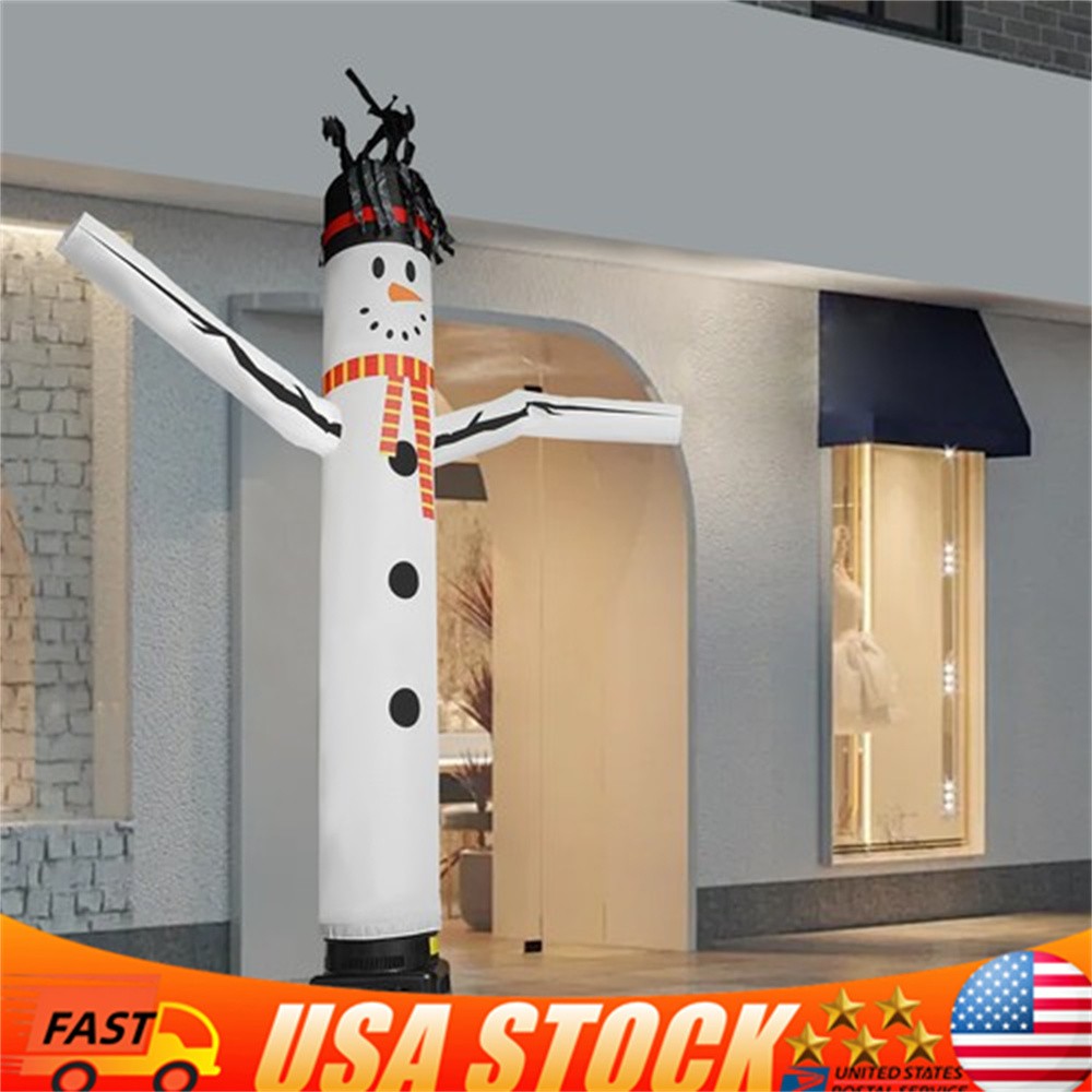 9.84 ft Inflatable Wacky Waving Flailing Arms Tube Snowman Air Inflatable Tube