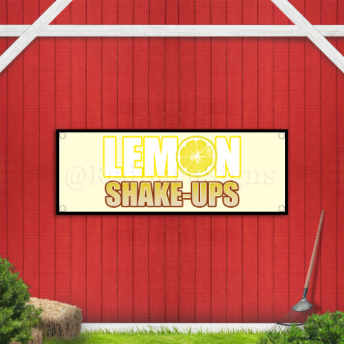 Lemon Shake Ups Indoor Outdoor Vinyl Banner Design