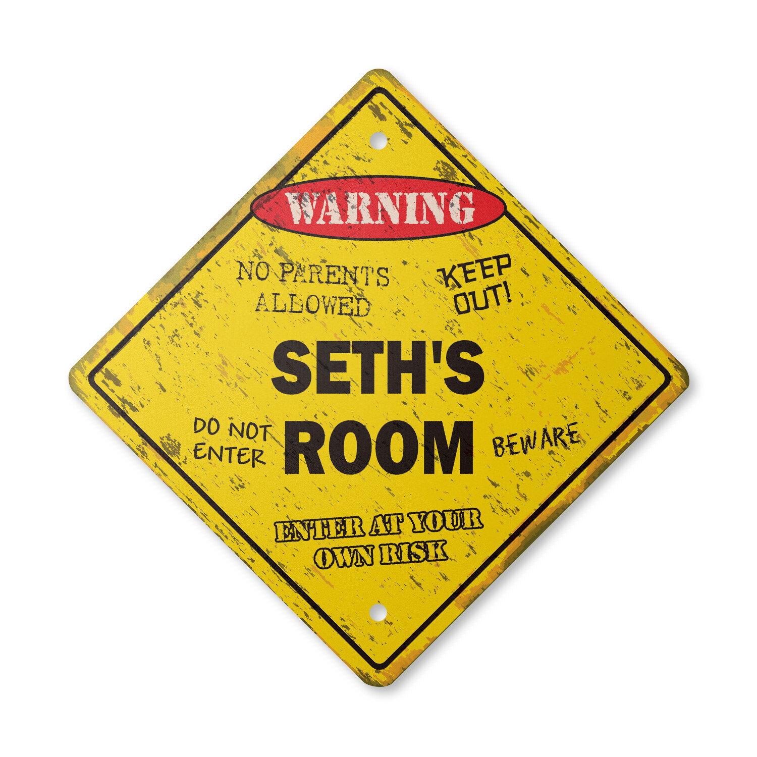 Seth&rsquo;s Room Vintage Crossing Sign Xing Plastic Rustic kids bedroom children&rsquo;s na