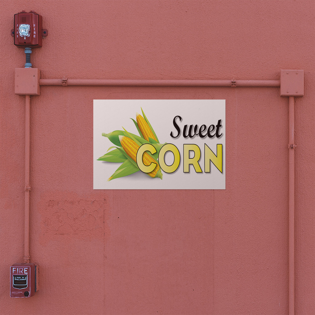 Decal Stickers Sweet Corn Restaurant Cafe Bar C Vinyl Store Sign Label